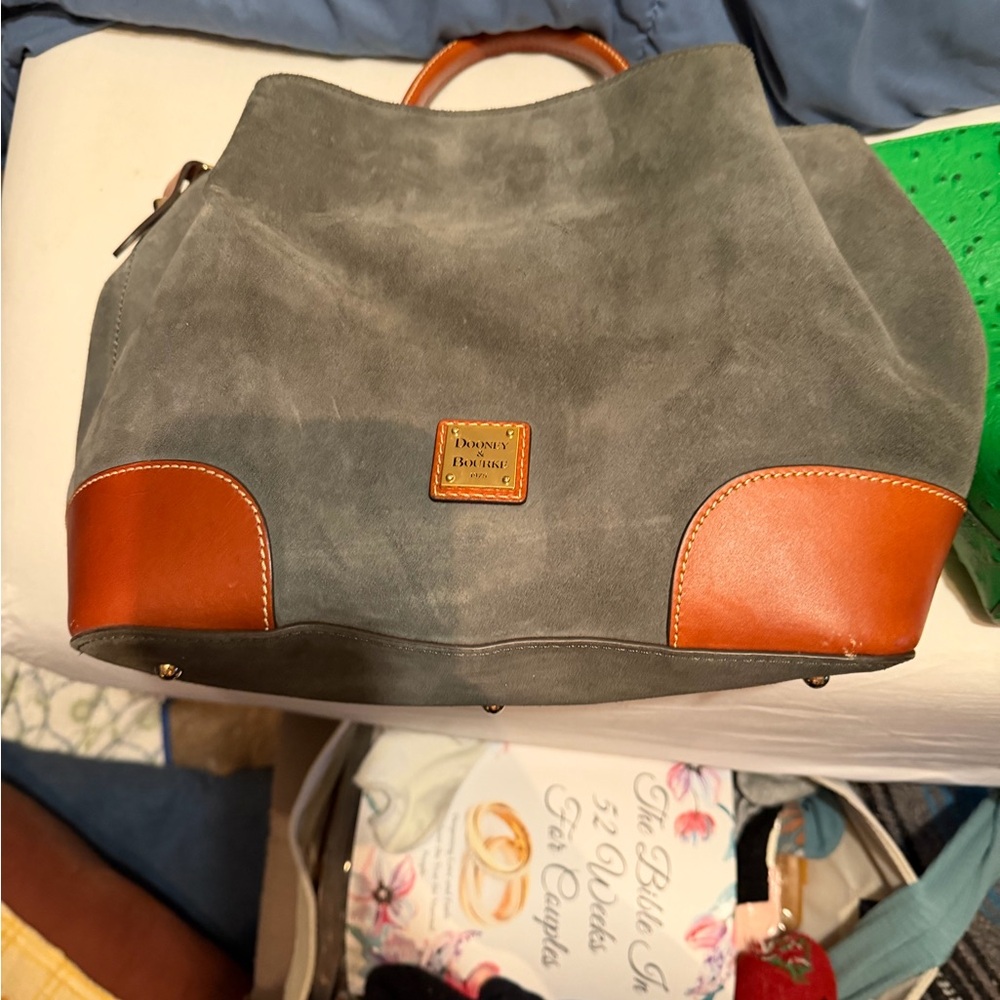 Dooney & Bourke Charcoal and Cognac Satchel